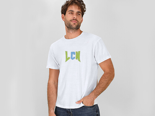 camiseta blanca de algodón